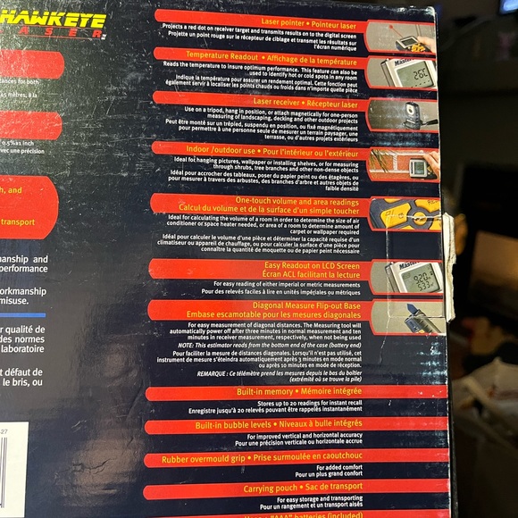 Mastercraft Hawkeye Laser Long Distance Estimator With Laser Pointer & Receiver - Picture 6 of 7